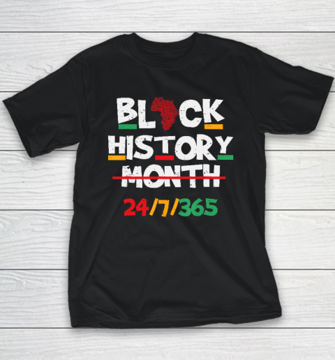 Black Heritage Black History Month 24 7 Proud Youth T-Shirt