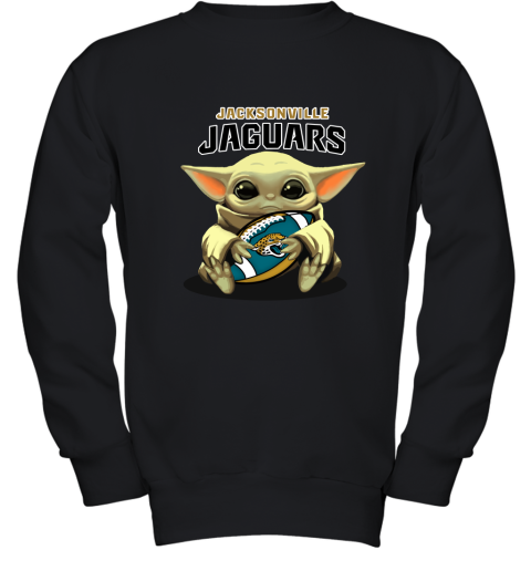 Baby Yoda Loves The Jacksonville Jaguars Star Wars NFL Youth Sweatshirt