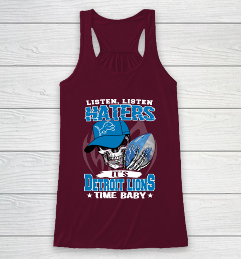 Listen Haters It is LIONS Time Baby NFL Racerback Tank 2