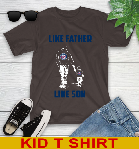 Minnesota Twins MLB Baseball Like Father Like Son Sports Youth T-Shirt 6