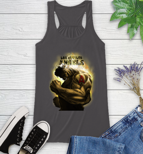 Los Angeles Angels MLB Baseball Hulk Marvel Avengers Sports Racerback Tank 11
