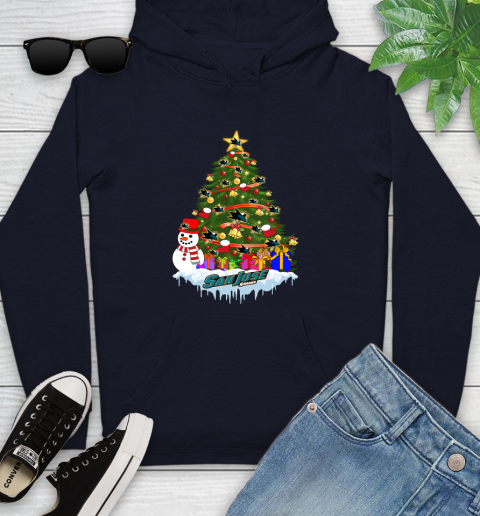 San Jose Sharks Merry Christmas NHL Hockey Sports Youth Hoodie - Image 5
