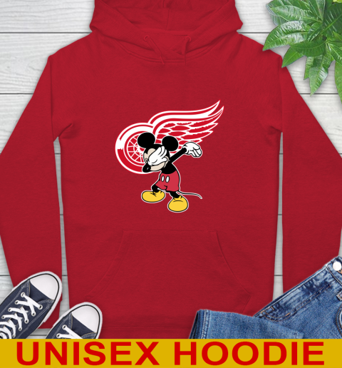 Detroit Red Wings NHL Hockey Dabbing Mickey Disney Sports Hoodie 10