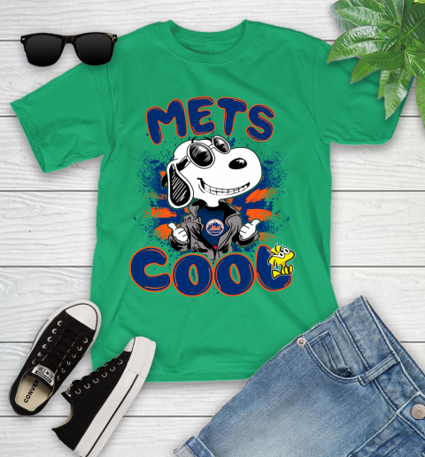 MLB Baseball New York Mets Cool Snoopy Shirt Youth T-Shirt 7