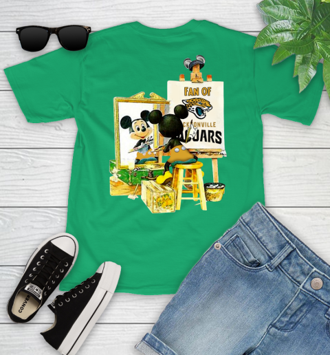 NFL Football Jacksonville Jaguars Mickey Drawing Shirt 100
