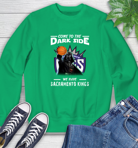 NBA Come To The Dark Side We Have Sacramento Kings Star Wars Darth Vader Basketball Sweatshirt 7