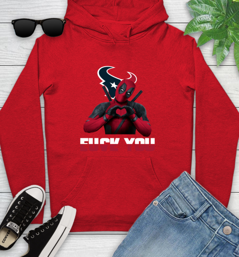 NHL Houston Texans Deadpool Love You Fuck You Football Sports Youth Hoodie 12