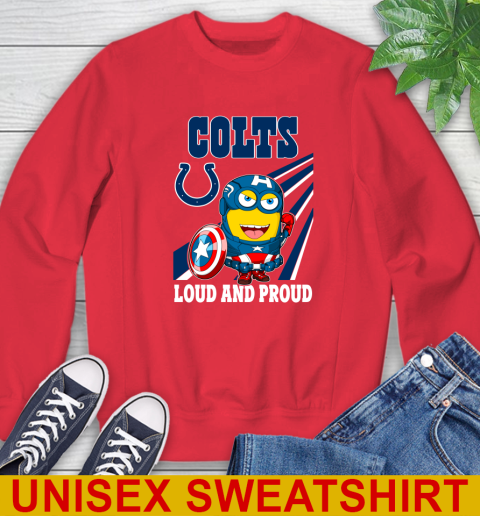 NFL Football Indianapolis Colts Captain America Marvel Avengers Minion Shirt Sweatshirt