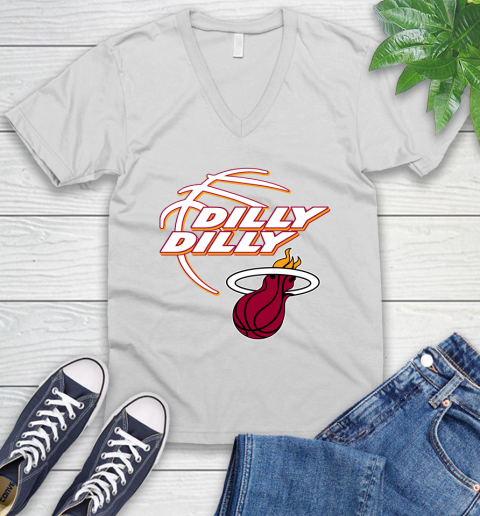 NBA Miami Heat Dilly Dilly Basketball Sports V-Neck T-Shirt