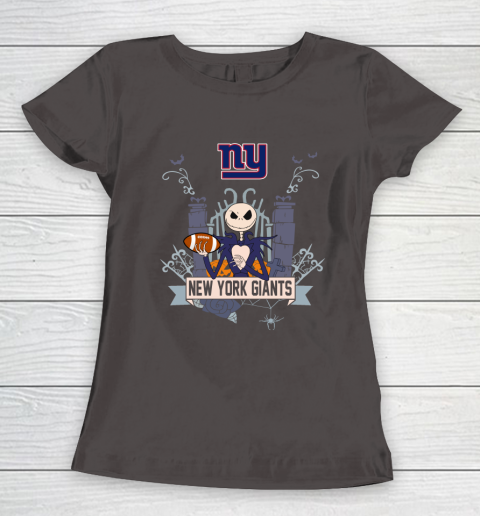 NFL New York Giants Football Jack Skellington Halloween Women's T-Shirt 7