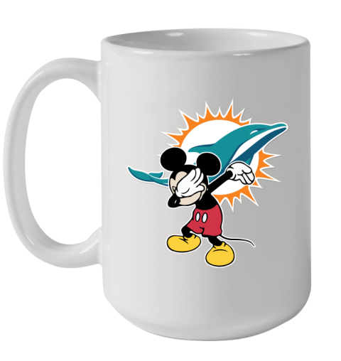 Miami Dolphins NFL Football Dabbing Mickey Disney Sports Ceramic Mug 15oz