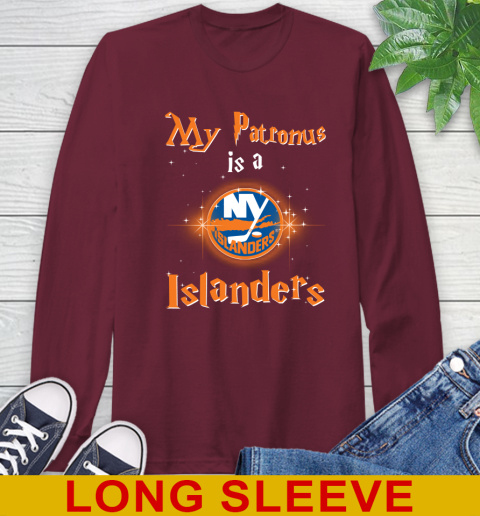 NHL Hockey Harry Potter My Patronus Is A New York Islanders Long Sleeve T-Shirt 8 NHL Hockey Harry Potter My Patronus Is A New York Islanders Long Sleeve T-Shirt - Image 8