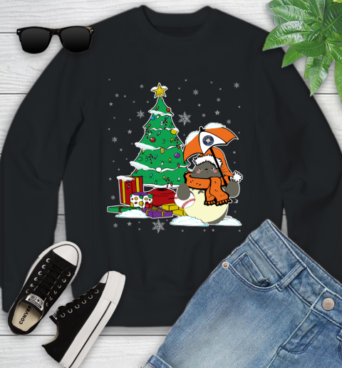 Houston Astros MLB Baseball Cute Tonari No Totoro Christmas Sports Youth Sweatshirt