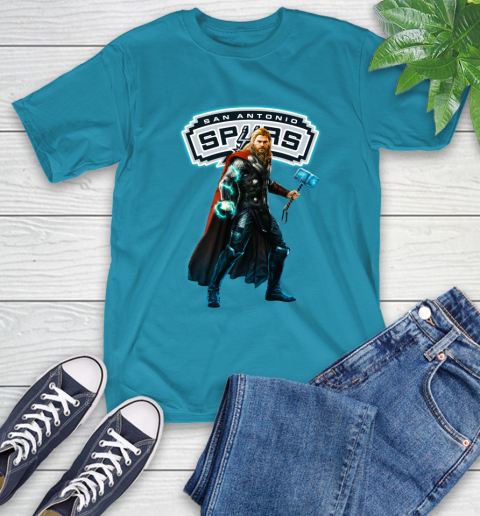 NBA Thor Avengers Endgame Basketball San Antonio Spurs T-Shirt 8