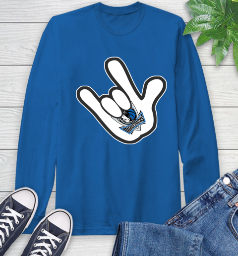 Dallas Mavericks NBA Basketball Mickey Rock Hand Disney Long Sleeve T-Shirt 9