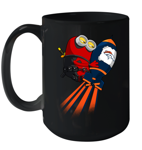 NFL Football Denver Broncos Deadpool Minion Marvel Shirt Ceramic Mug 15oz