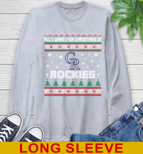 MLB All I Want For Christmas Is Colorado Rockies Baseball Sports 60