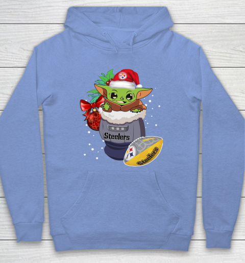 Pittsburgh Steelers Christmas Baby Yoda Star Wars Funny Happy NFL Hoodie 11