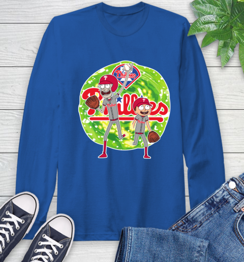 MLB Philadelphia Phillies Rick And Morty Baseball Sports Long Sleeve T-Shirt 9