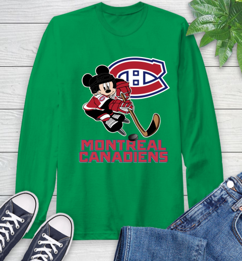 NHL Montreal Canadiens Mickey Mouse Disney Hockey T Shirt Long Sleeve T-Shirt 7