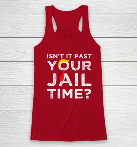 Isn't It Past Your Jail Time Funny Saying Racerback Tank 3