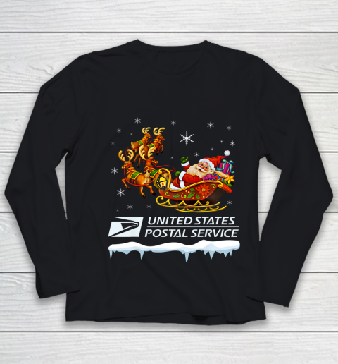 United States Postal Service Santa Christmas Funny Xmas Gift Youth Long Sleeve