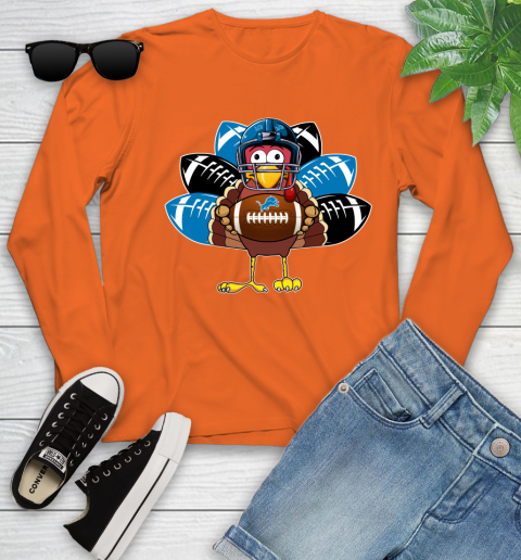 Detroit Lions Turkey Thanksgiving Day Youth Long Sleeve 4