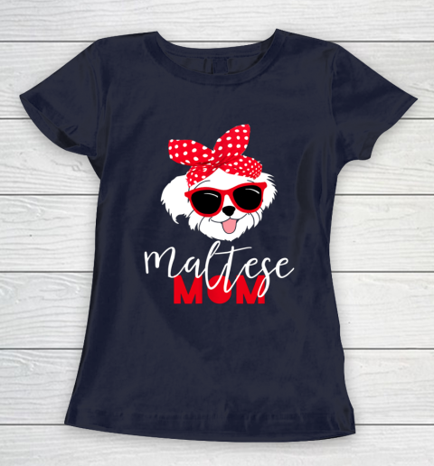 Dog Mom Shirt Dog Lovers T Shirt Maltese Mom Fur Mama Women's T-Shirt 2