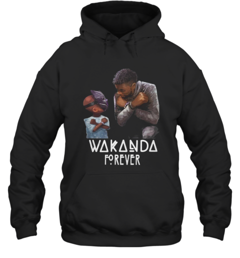 Black Panther Chadwick Boseman And Baby Wakanda Forever Hoodie