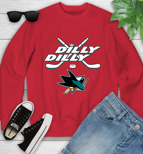 NHL San Jose Sharks Dilly Dilly Hockey Sports Youth Sweatshirt 9