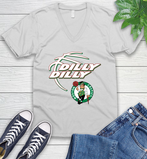 NBA Boston Celtics Dilly Dilly Basketball Sports V-Neck T-Shirt