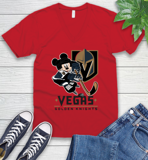 NHL Vegas Golden Knights Mickey Mouse Disney Hockey T Shirt V-Neck T-Shirt 7