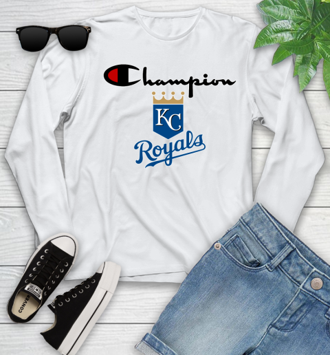 MLB Baseball Kansas City Royals Champion Shirt Youth Long Sleeve