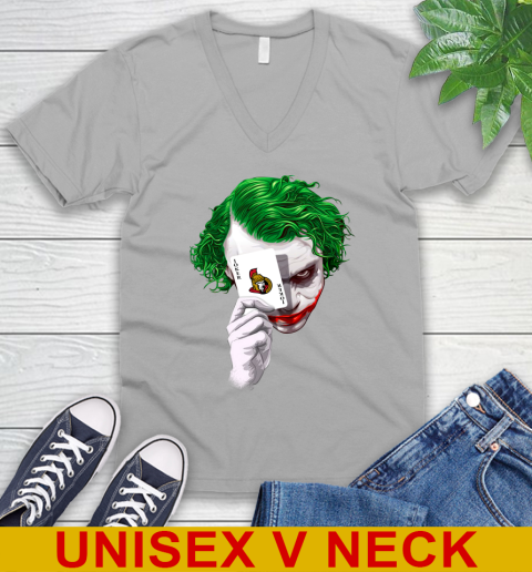 Ottawa Senators NHL Hockey Joker Card Shirt V-Neck T-Shirt 3