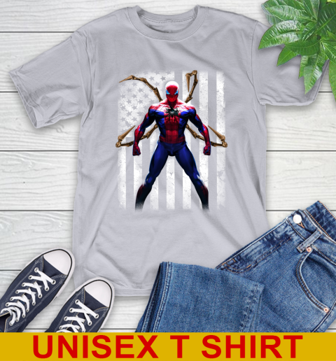 NHL Hockey San Jose Sharks Spider Man Avengers Marvel American Flag Shirt T-Shirt 5