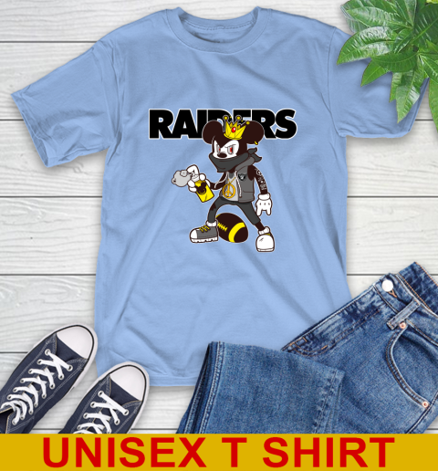 Oakland Raiders NFL Football Mickey Peace Sign Sports T-Shirt 11
