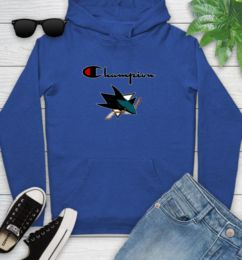 NHL Hockey San Jose Sharks Champion Shirt Youth Hoodie 6