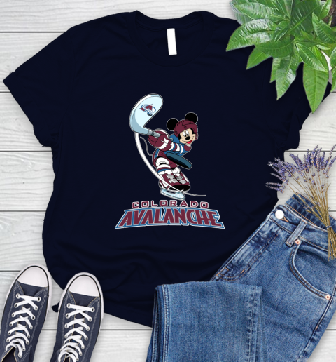 NHL Hockey Colorado Avalanche Cheerful Mickey Mouse Shirt Women's T-Shirt 3