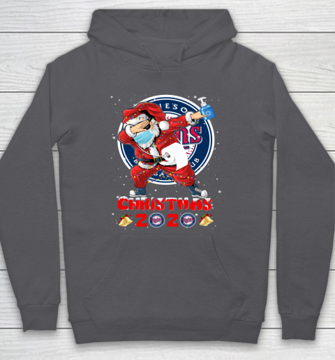 Minnesota Twins Funny Santa Claus Dabbing Christmas 2020 MLB Hoodie 4