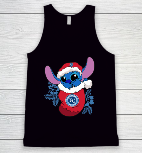 Kansas City Royals Christmas Stitch In The Sock Funny Disney MLB Tank Top