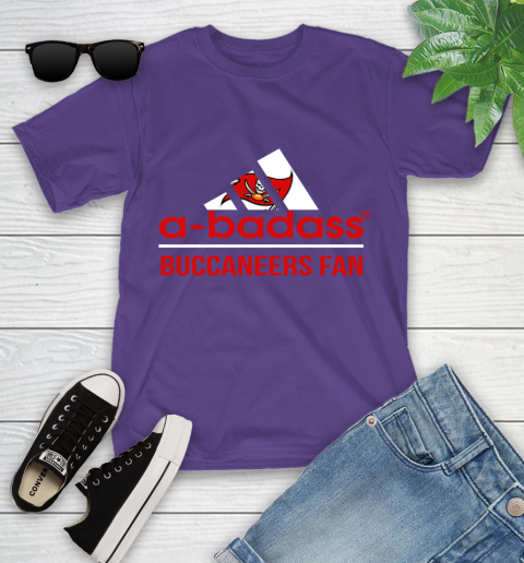 Tampa Bay Buccaneers NFL Football A Badass Adidas Adoring Fan Sports Youth T-Shirt 3