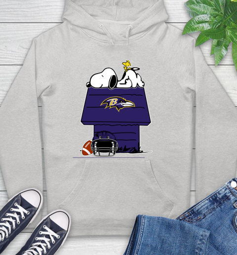 Baltimore Ravens NFL Football Snoopy Woodstock The Peanuts Movie Hoodie