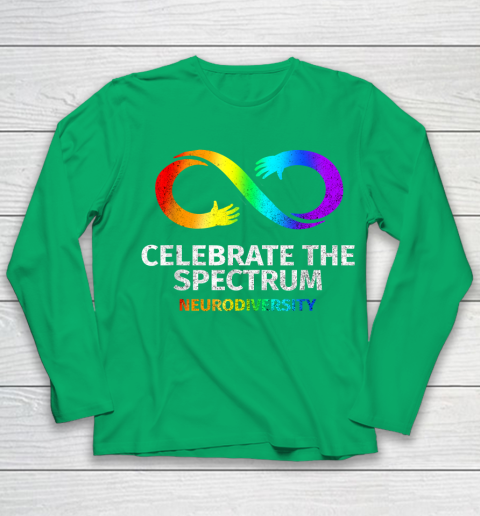 Neurodiversity Celebrate Spectrum Infinity Autism Awareness Youth Long Sleeve 4