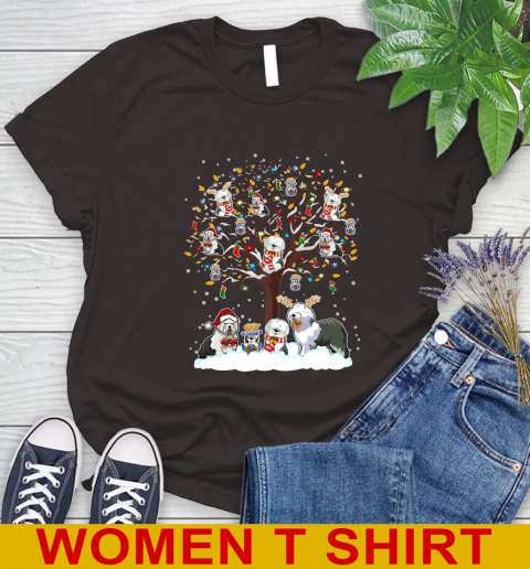 Old english Sheep dog dog pet lover light christmas tree shirt 93