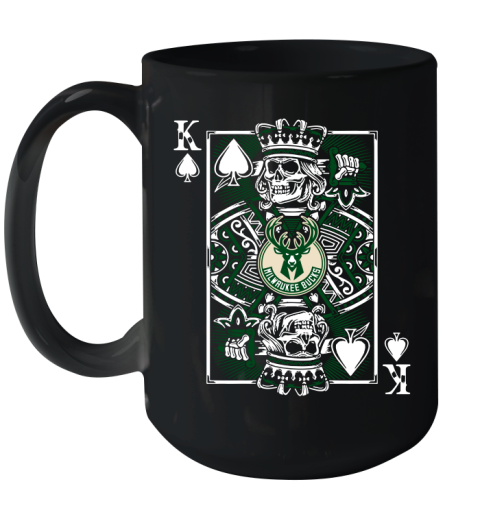 Milwaukee Bucks NBA Basketball The King Of Spades Death Cards Shirt Ceramic Mug 15oz