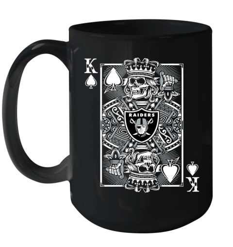 Oakland Raiders NFL Football The King Of Spades Death Cards Shirt Ceramic Mug 15oz