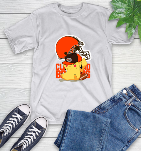 NFL Pikachu Football Sports Cleveland Browns T-Shirt 12