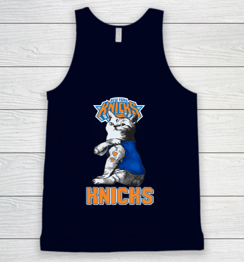 NBA Basketball My Cat Loves New York Knicks Tank Top 2
