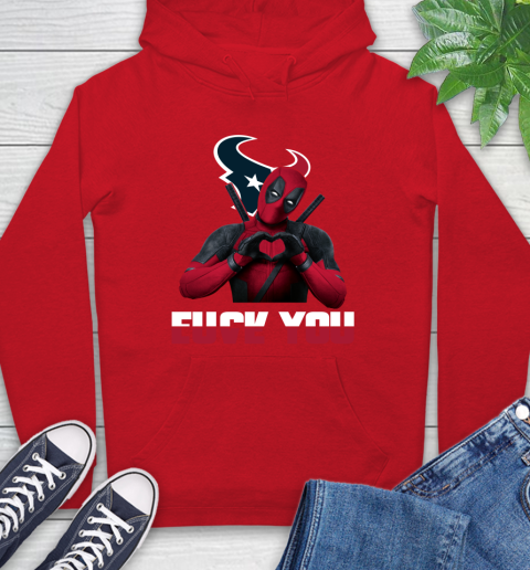 NHL Houston Texans Deadpool Love You Fuck You Football Sports Hoodie 10