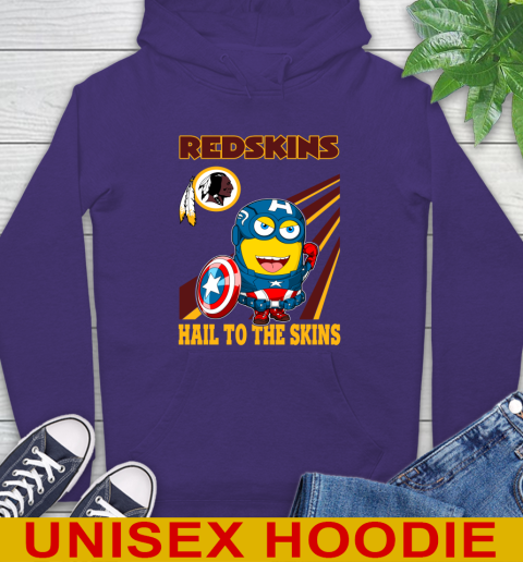 NFL Football Washington Redskins Captain America Marvel Avengers Minion Hail To The Skín Shirt Hoodie 5